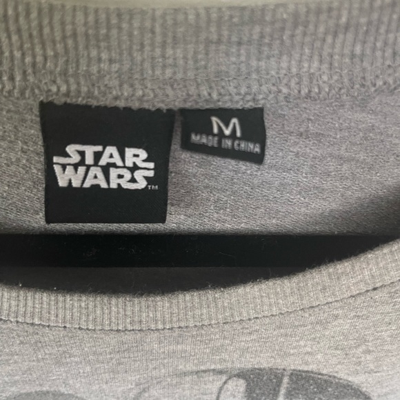Star Wars womens lace up grey sweatshirt M - Picture 7 of 9